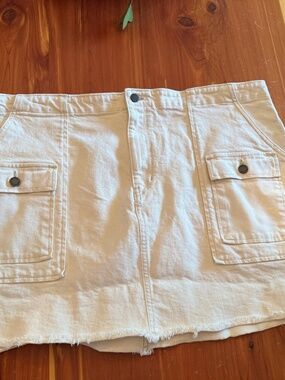 Banana Republic fringe denim skirt